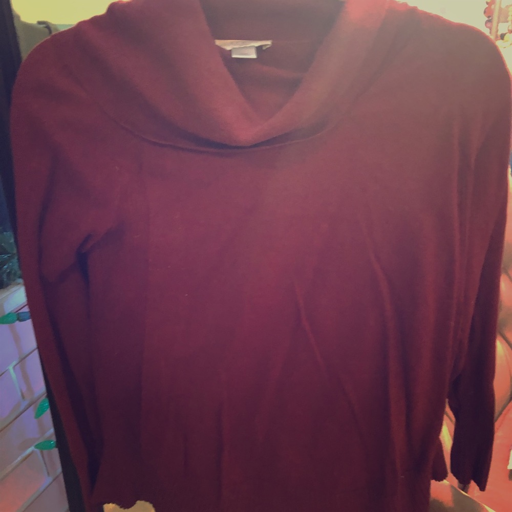 Scarf neck sweater